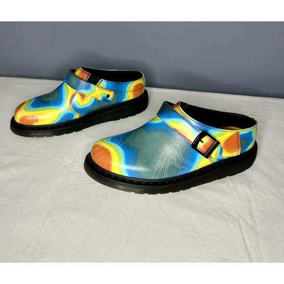 Dr. Martens Clogs Shoes Mens 9 Isham Genix Multicolor Heat Map Slingback Mule - Picture 12 of 12